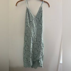 Lulu’s Lace Mint Color Mini Dress